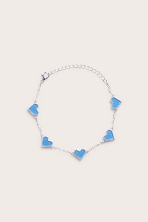 Kappahl | Bransoletka z sercami Niebieski ONE SIZE | Niebieski