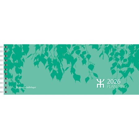 Almanacksförlaget Kalender Planering Grön Kartong Wire-O