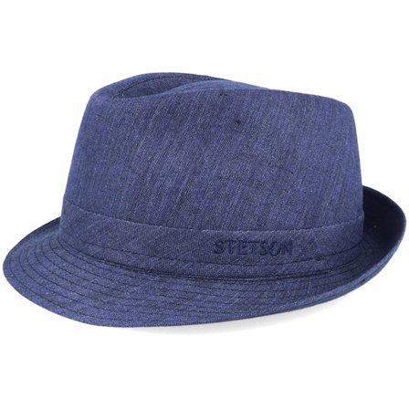 Stetson - Sininen trilby Hattu - Linen Navy Trilby @ Hatstore