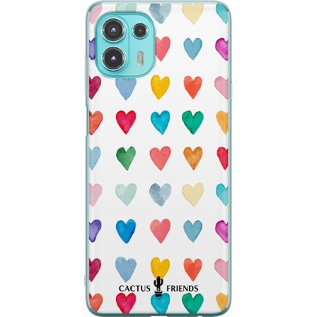 Yhteensopiva Puhelinkuori Motorola Motorola Edge 20 Lite Cactus and Friends - Watercolor Love Grid