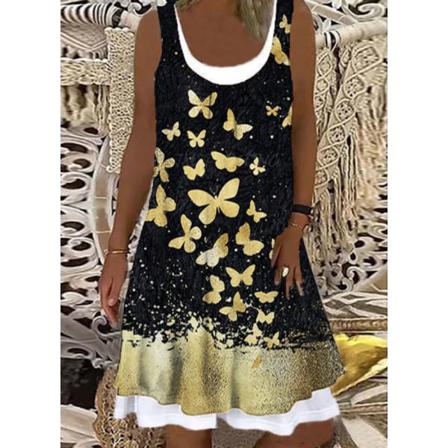 Dam Sommar Elegant Ärmlös Festklänning Sexig Off Shoulder C