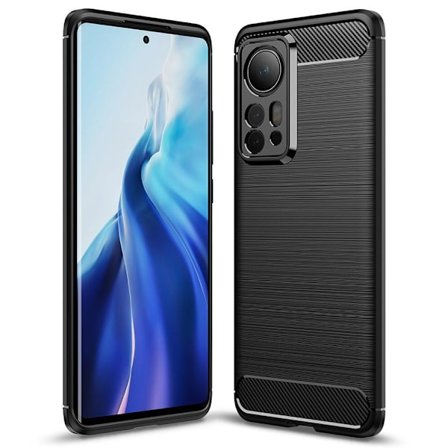 Xiaomi 12 Pro Karbon fiber Texture Skal - Svart