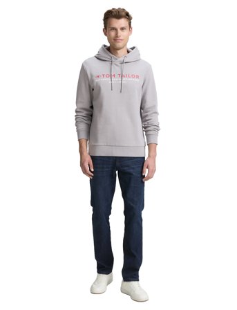 Tom Tailor Printed Hoodie - Grey - L
