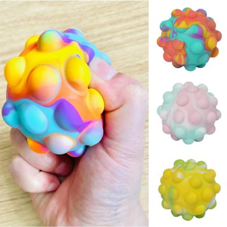 Push Pop Bubble Ball Sensory Fidget Toy Julpresent För Vuxna Barn