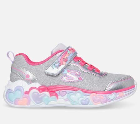Skechers, Eternal Heart Lights - Ton Of Love, 31, Sølv, Pige