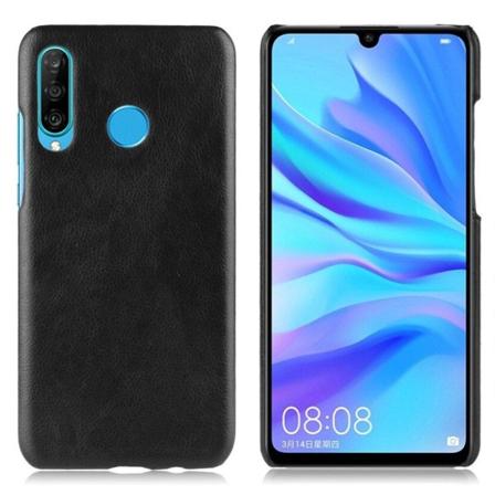Huawei P30 Lite litchi læderetui - Sort Black