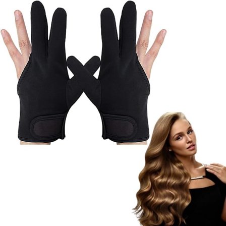 ING Krøllejernshandsker, Varmebestandige Handsker til Hårstyling, 2 Stykker, Professionelle Varmebestandige Handsker, Professionelt Krøllejern, 