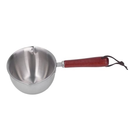 Maidon ja voin lämmitin 304 ruostumatonta terästä Mini voin sulatusastia 2 kaatonokalla maidon lämmittämiseen voin sulattamiseen 200ML