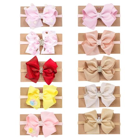 10-pakning J Baby-hodebånd, en størrelse baby jente hodebånd hårbånd
