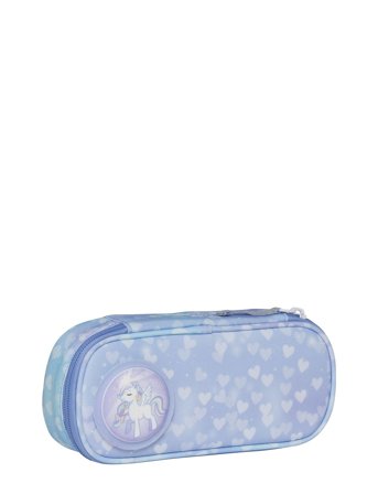 Beckmann Norway Oval Pencil Case - Unicorn Princess Ice Blue - Blue - ONE SIZE