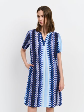 SIGNATURE - Kjole - Blå Mix - Mønstret