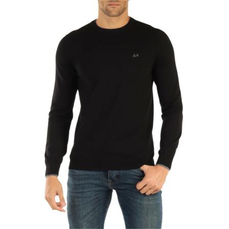 Sun68 - Stickade Tröjor - Svart - Herr - Storlek: 2xl, Herr, Storlek: 2XL