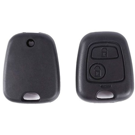 Bilnyckelersättningsnyckel med skruvfjärrkontroll 2 knappar Citroen bilnyckelersättningshölje svart