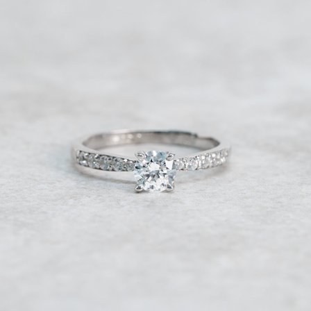 Veronika, 18K Weißgold : Diamanten - Laborgezüchtet, Karat - 1.00 kt