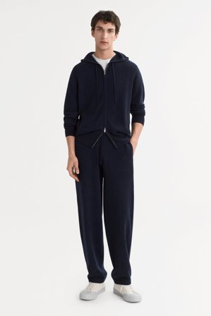 Soft Goat - Men's Pants - Men cashmere pants - M - Navy