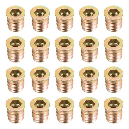 20 stk. gevindindsatser til træindsatsmøtrikker M6*13 M6*13