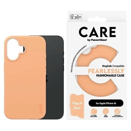 CARE By PanzerGlass Mobilskal till iPhone 16 MagSafe Fashion - Orange
