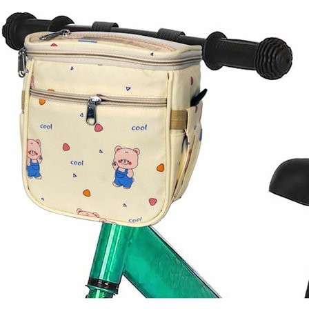 Lasten polkupyörälaukku, söpö eläinpolkupyörälaukku, karhu polkupyörälaukku, vedenpitävä, helppo asentaa, erittäin tukeva, 21*18, lahja