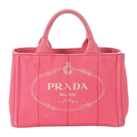 Prada Vintage, pre-owned Canapa Logo-Printed Tote Shoulder Bag Handbag Roze, Dames, Maat:ONE Size,voering