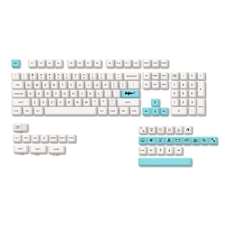 135 Avaimet/ set XDA Profile Sea Salt Keycap PBT Dye Sublimation for Key caps 6.25U Mekaaniselle näppäimistölle Tee itse 60 87 96 104
