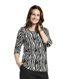 Mönstrad topp Svart/vit - 36/38 - Åshild