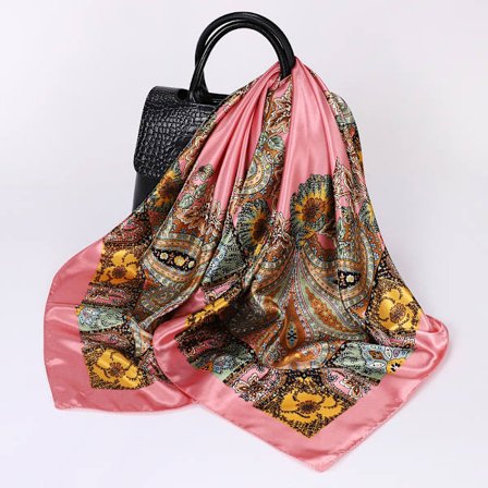 3-pakning damehodebånd silkeskjerf - 90 x 90 cm stort elegant dameskjerf satenghodebånd jentehodebånd hårtilbehør