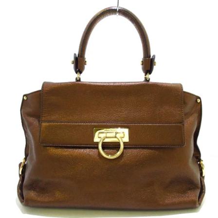 Salvatore Ferragamo Pre-owned, Handbag Bruin, Dames, Maat:ONE Size,leather