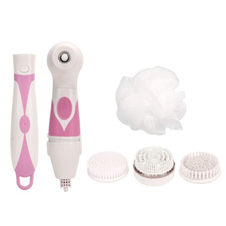 Elektrisk bademassagebørste Roterbar blød elektrisk kropsskrubber brusebørste med langt håndtag til bruseeksfoliering