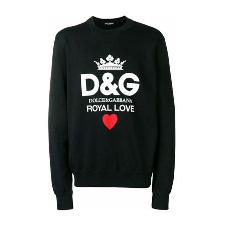 Dolce & Gabbana, Sweatshirts Czarny, Mężczyzna, Rozmiar: M