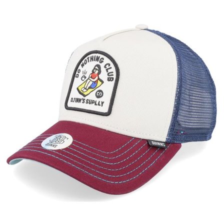 Djinns - Beige trucker Keps - Do Nothing Club New Offwhite/Wine Trucker @ Hatstore
