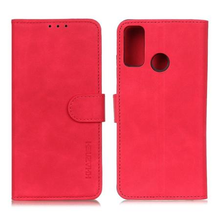 Motorola Moto G10/g20/g30 - Khazneh Retro Läder Fodral - Röd Red Röd