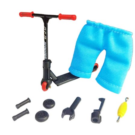 1 sett Mini fingermodellsett Barneleke fingerscootersett Mini gripebrett med monteringshjul Multifarge mini fingerleketøy