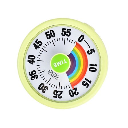 Nedtællingsur Vækkeur Tidsstyringsværktøj Høj Nøjagtighed Drejeknap Visuel Timer Til Køkken Klasseværelse Fitness