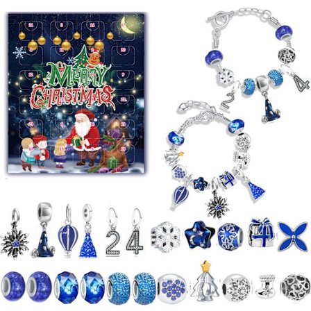 Adventskalender Smykker Kvinner Jenter, 24 Overraskelser Adventskalender Barn Tenåringer, DIY Julekalender Sjarmerende