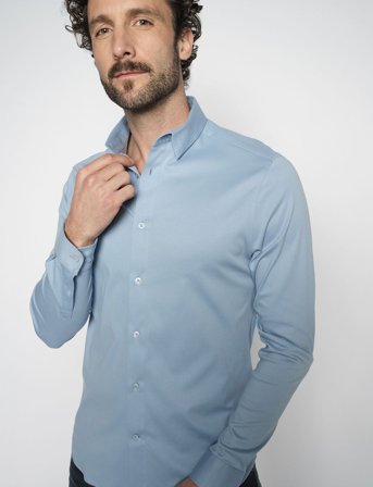 Mos Mosh Gallery Mmgmarco Jersey Shirt - Blue - XL