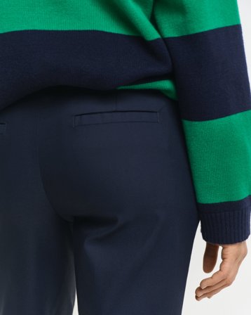 GANT Damen Slim Fit Slacks (36) Marineblau