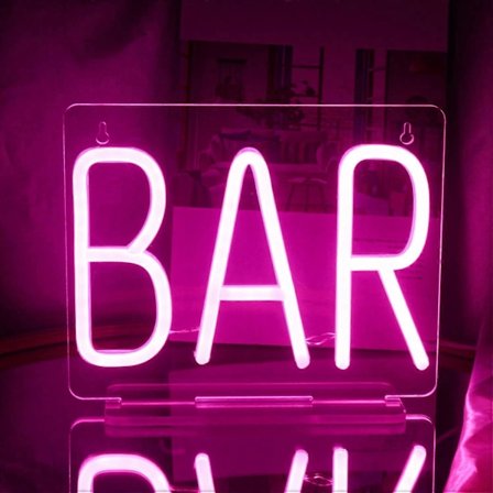 Rosa Bar Neonskyltar Bar Led Neonljusskylt Med Akrylbas Neon USB Vägglampa Hängande Led Ljusskylt För Hem Bar Pub Cocktail Öl Spel Party Skylt