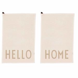 Design Letters 2-Pack Off white Favorite Tea Towel One Size - Textile - One size - White - Junge