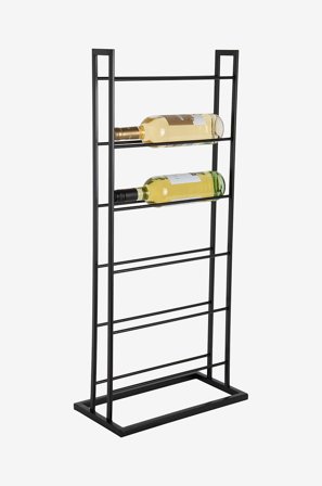 Present Time - Vinreol Single Floor - Svart - Bar- & drinktilbehør - Fra Homeroom