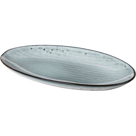 Broste Nordic Sea ovalt fat i stein, S' - 'Blågrå