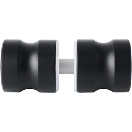 Svart - Dørhåndtak for glass/tredør, rundt håndtak for bad