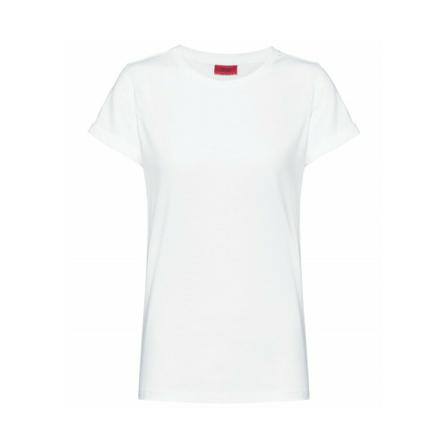 Hugo Boss T-Shirt Plain Slim FIT 50417212 Hvid, Dame T-shirts, Størrelse: XS