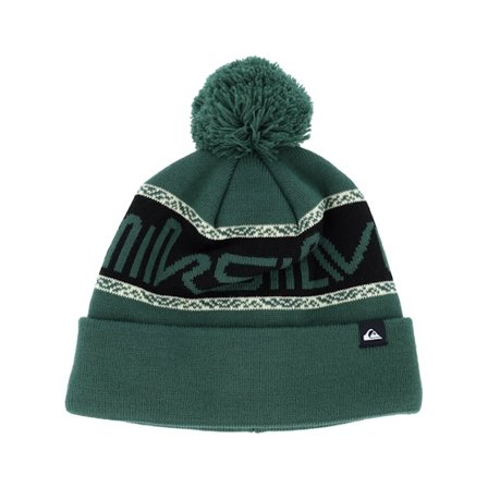 Quiksilver - Grøn pom Beanie - Summit Beanie Trekking Green Beanie Pom @ Hatstore