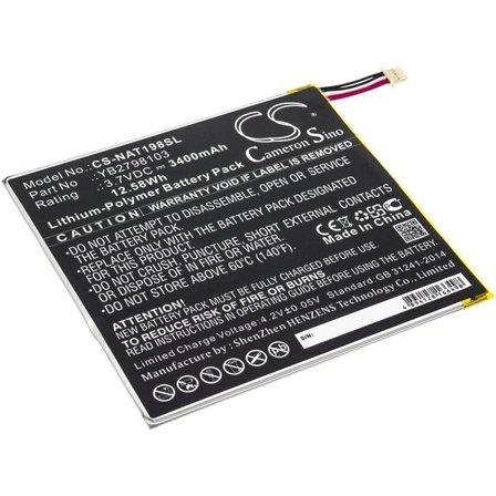 Batteri till Tablett för ONN ONA19TB002, Tablet 8, 100005207