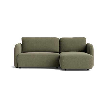 Arezzo Chaiselongue-Schlafsofa, rechts, Nordic Grün, einfarbig, modernes Design mit Bettfunktion, bequemer Polsterung, Qualität, 90cm Breite