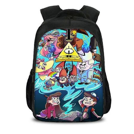 Gravity Falls Dipper Mabel Casual Skolväska Anime Anteckningsbok Laptop Ryggsäck Skolväska Messenger Bag