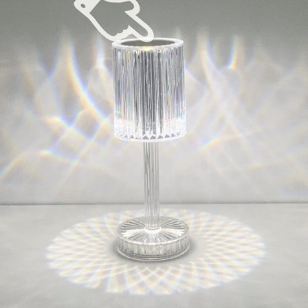 Kristall LED-bordslampa, sladdlös bordslampa med uppladdningsbart batteri, touch-dimmbar LED-sänglampa för vardagsrum, hotell, sovrum, mors dag