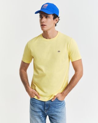 GANT - Klassisk t-skjorte i regular-fit til herre banana yellow