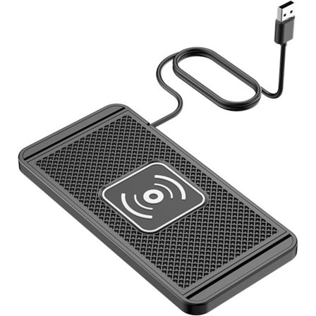Trådløs Billader Telefonopladningspude Anti-Slip Måtte Hurtigopladningsadapter til Mobiltelefon