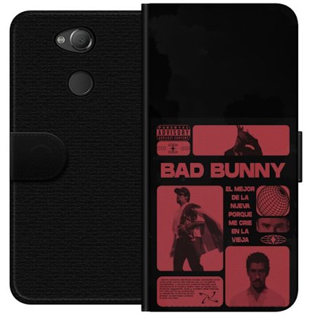 Kompatibelt Lommeboketui til Sony Xperia XA2 Bad Bunny NFL-inspirert skjoldlogo med amerikansk fotball og stjerner